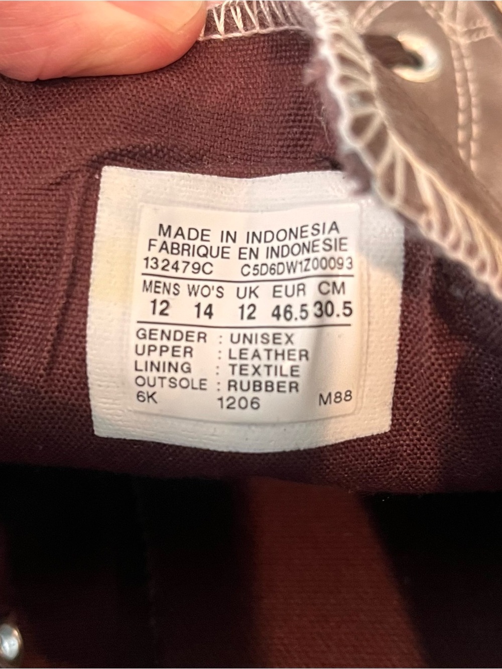 RARE! Leather Converse All-Stars chocolate brown. Sz 12 - Picture 7 of 8